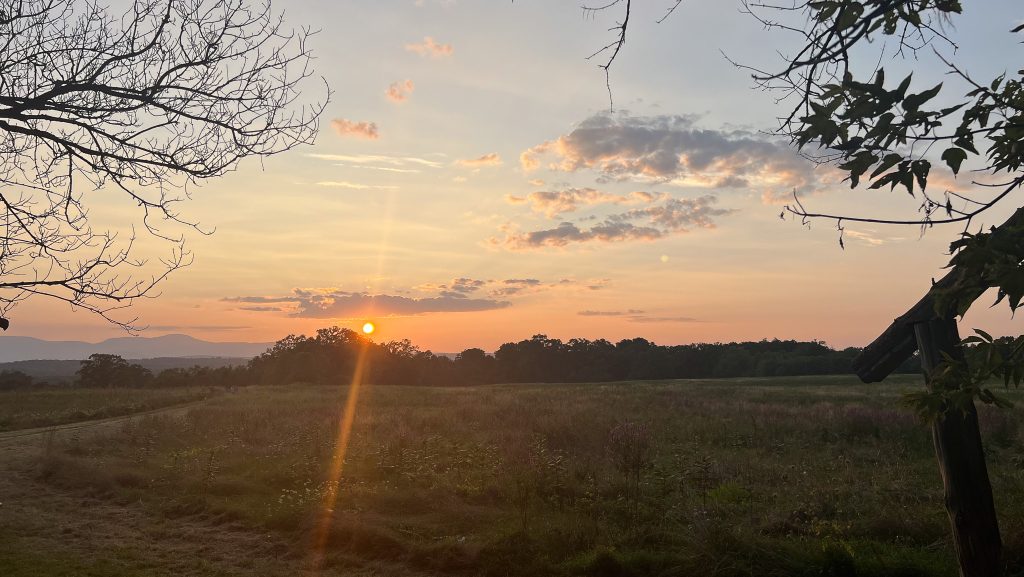 Photo of sunset at Greenport, used for promotion of office adminstrator position in January 2025